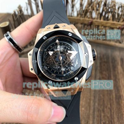 Swiss Copy Hublot Big Bang Sang Bleu II Watch Black Bezel 45mm